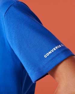 Camisetas Converse Printed Sneaker Para Niño - Azul Real | Spain-4326